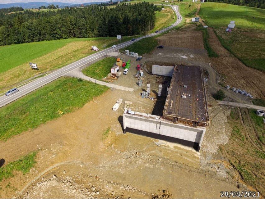 Budowa zakopianki pomiędzy Rdzawką i Nowym Targiem. Imponujące nowe zdjęcia! [GALERIA] 27.09.2021