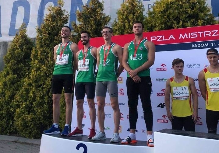 Sztafeta 4x100 metrów AZS UMCS Lublin w składzie: Mikołaj...