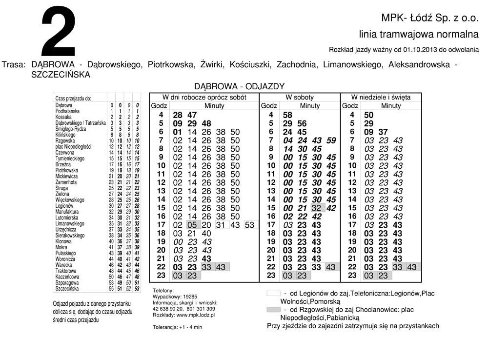 Rozkład Jazdy Mpk Lodz Sp Z Oo Rozkład jazdy MPK Łódź od października 2013 | Dziennik Łódzki