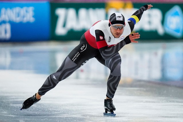 Piotr Michalski podczas sprintu w Hamar w marcu ubiegłego roku