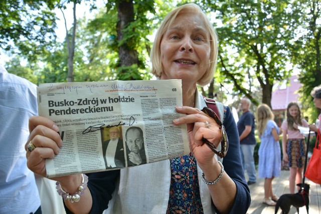 Alina Cabaj zdobyła autografy Elżbiety i Krzysztofa Pendereckich na wydaniu &quot;Echa Dnia&quot; z programem festiwalu.