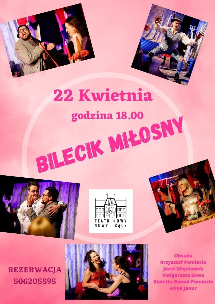 NOWY SĄCZ
Sobota - 22 kwietnia
Spektakl w Teatrze Nowym