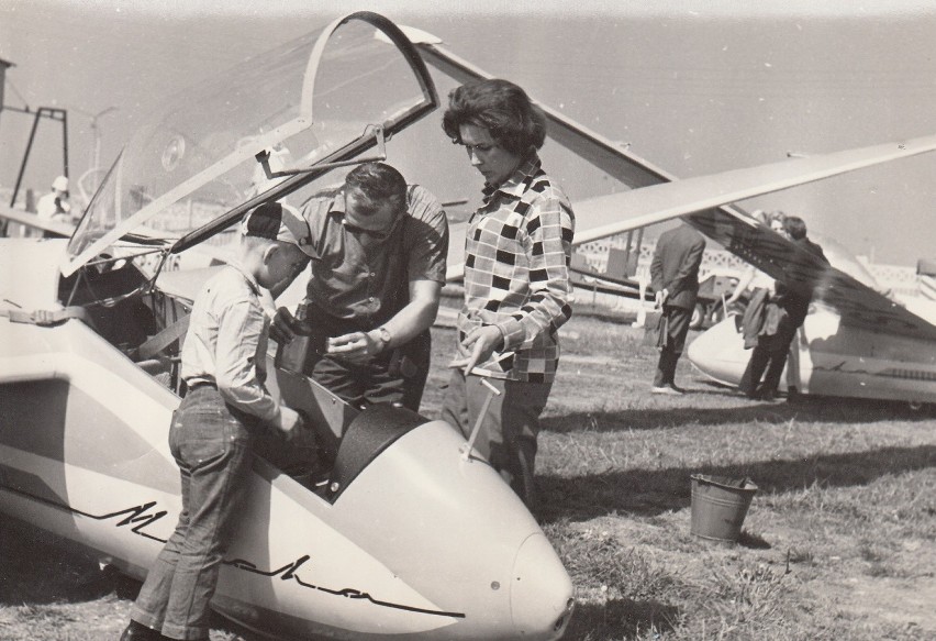 Na lotnisku Aeroklubu Lubelskiego. Rok 1966