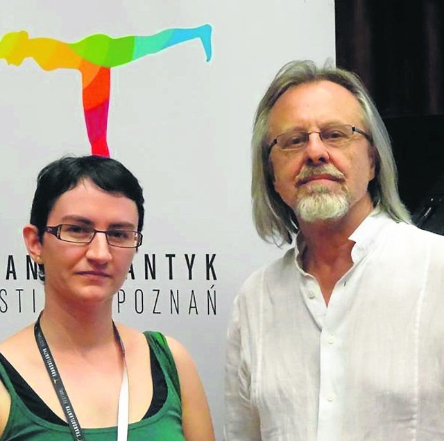 Anna Józefiak z kompozytorem Janem A.P. Kaczmarkiem na festiwalu „Transatlantyk” (jeszcze w Poznaniu)