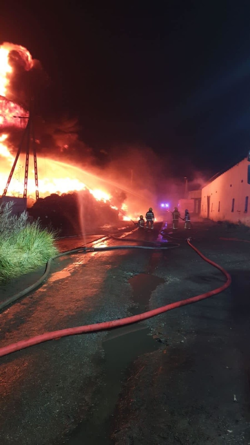 Wielki pożar trawi składowisko opon w Raciniewie w gminie...