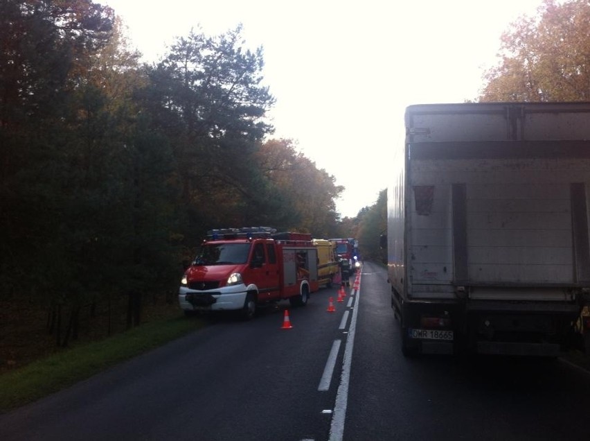 Wypadek na drodze wojewódzkiej Kórnik - Śrem. Jedna osoba...