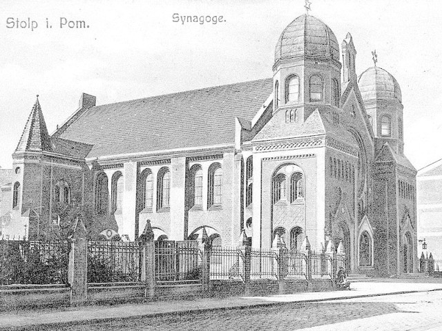 Nowa synagoga przy ulicy Niedziałkowskiego w Słupsku.