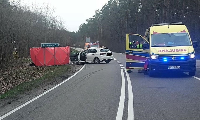 Śmiertelny wypadek na trasie Brachlewo-Sztum (DK55). Droga...