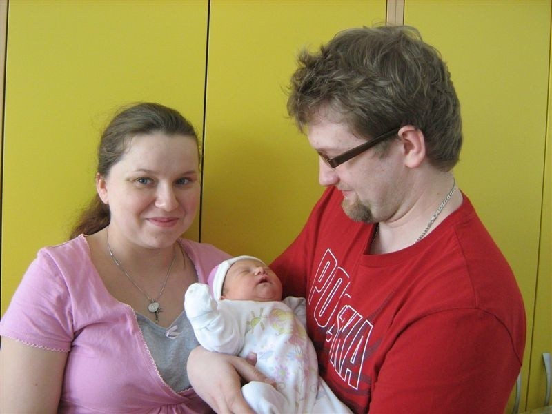Aleksandra Krzynówek z rodzicami