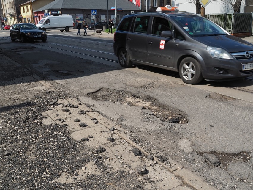 Przybyszewskiego przed al. Śmigłego - Rydza