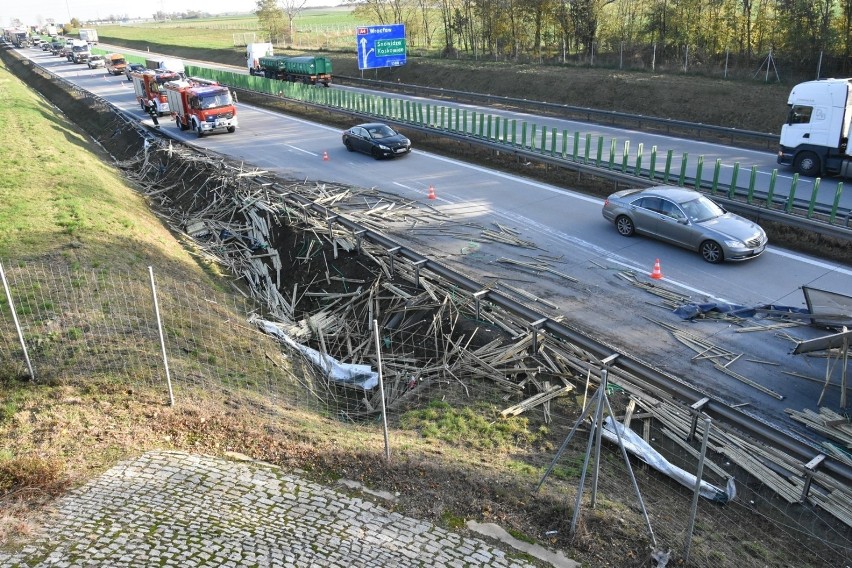 Wypadek ciężarówki na autostradzie A4 5.11.20202