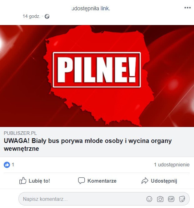 Kto porywa dzieci i wycina im nerki? Wstrząsające wiadomości na temat porywaczy dzieci obiegają Polskę lotem błyskawicy. Na Facebooku pojawiają się ostrzeżenia przed porywaczami dzieci i handlarzami narządami. Mają jeździć po Polsce, porywać dzieciaki, wycinać im narządy, mordować je i wyrzucać ciała. Policja tymczasem dementuje te sensacje. Fala takich alarmów pojawiła się kilka dni temu, po rzekomej informacji o znalezieniu ciała chłopca w Zalewie Solińskim. ZOBACZ ZDJĘCIA ZAGINIONYCH DZIECI