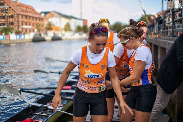 Magdalena Fularczyk-Kozłowska, złota medalistka z Rio, poprowadziła ósemkę LOTTO-Bydgostii do zwywicięstwa. Fot. Filip Kowalkowski