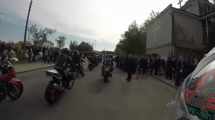 Pogrzeb tragicznie zmarłego motocyklisty w Wejherowie [WIDEO,ZDJĘCIA]