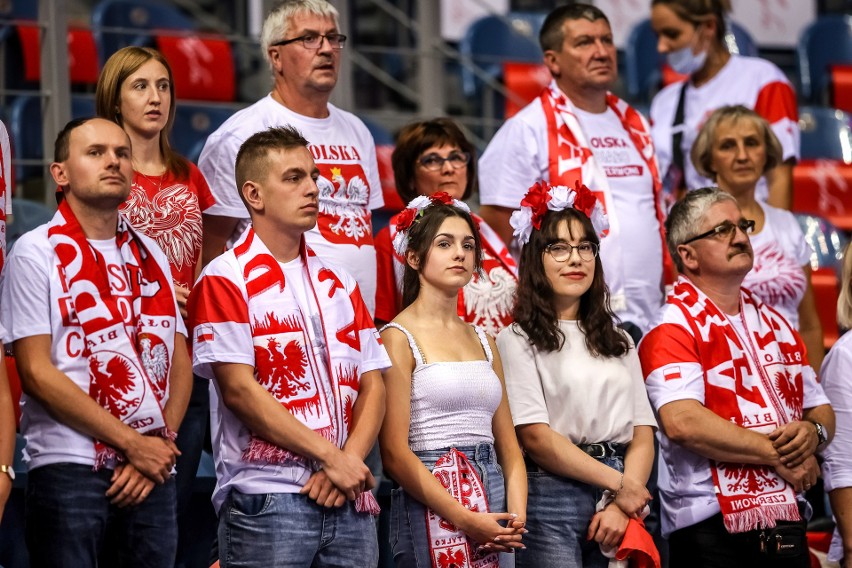 Kibice na meczu ME siatkarzy Polska - Belgia