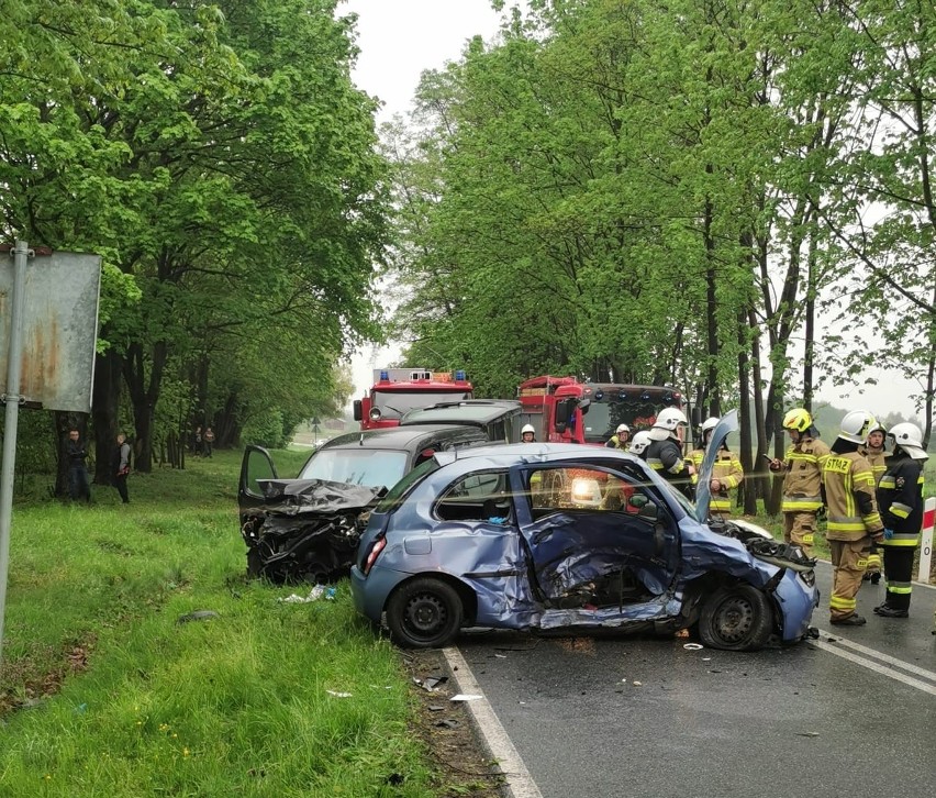 Groźny wypadek w okolicach miejscowości Łaz.