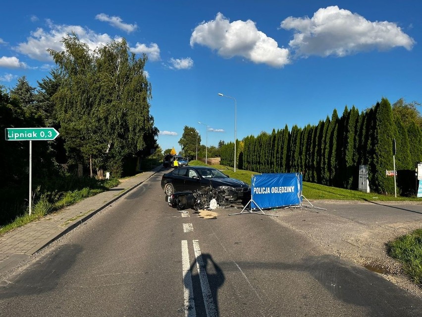 Wypadek pod Lublinem. W wyniku zderzenia z bmw zginął motocyklista