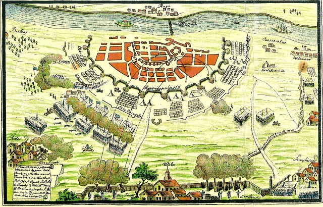 Plan oblężenia Warszawy (rys. M. Stachowicza)