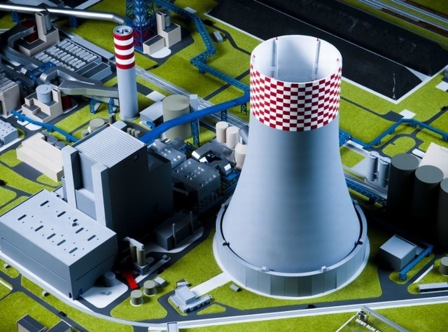 Wizualizacja największej inwestycji ostatnich 30 lat w regionie i jednej z największych w Polsce, czyli nowego bloku energetycznego elektrowni spółki Enea Wytwarzanie w Świerżach Górnych koło Kozienic.