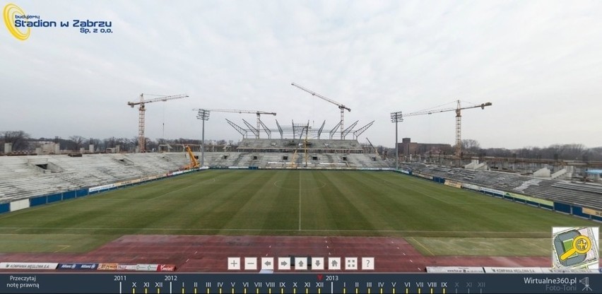 Budowa stadionu w Zabrzu - grudzień 2012