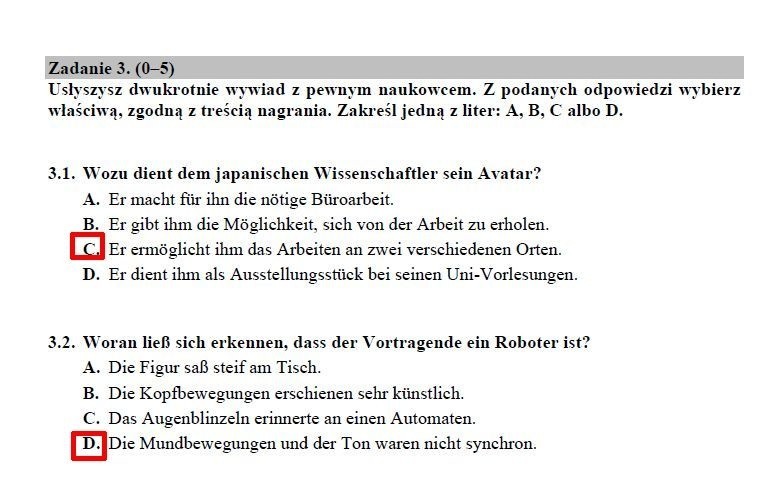 Matura 2019. Język niemiecki poziom rozszerzony ODPOWIEDZI, ARKUSZ CKE. Matura z j. niemieckiego rozszerzenie 14.05.2019