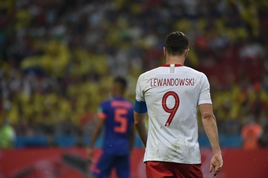 Robert Lewandowski. Mecz Polska - Kolumbia.