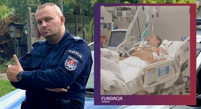 Michał Gdaniec, zastępca oficera dyżurnego w gdańskiej komendzie, od 26 września leży "pod respiratorem"