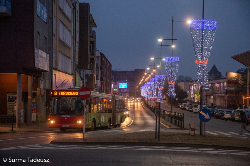 Stargard rozświetlony na święta. Druga część galerii ZDJĘĆ z ulic miasta 