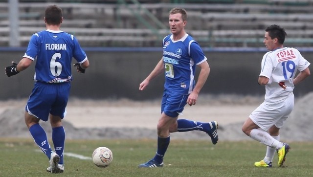 Piotr Duda strzelił dla Stali Sandeco kolejnego gola w sparingu.