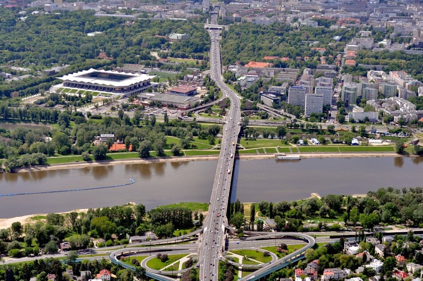 Stadion Legii Warszawa z lotu ptaka