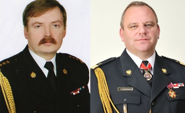 Od lewej: Krzysztof Janicki, wieloletni komendant miejskie kieleckiej straży pożarnej i generał Zbigniew Muszczak, szef świętokrzyskich strażaków