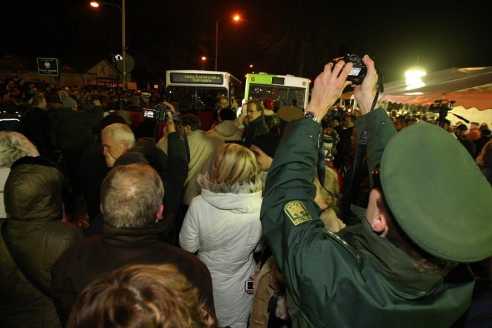 Polska wchodzi do strefy Schengen - uroczystości na granicy...