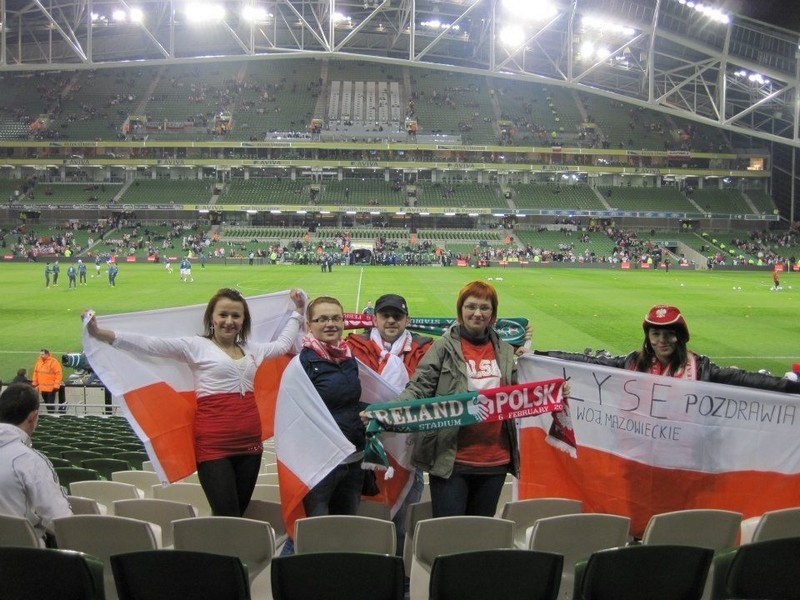 Kibice z Łysych na meczu Polska-Irlandia