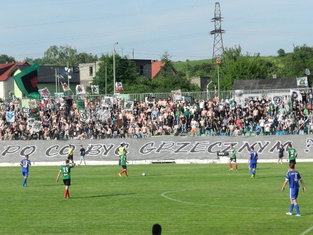 Kibice na meczu GKS Tychy - Miedź Legnica