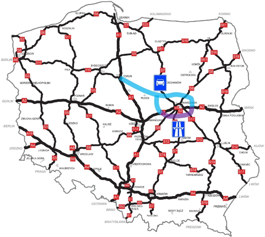 Droga S10 zakończy się w Toruniu? Odcinek Bydgoszcz-Toruń został... usunięty
