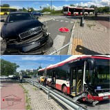 Sosnowiec-Środula. Kolizja autobusu z samochodem osobowym. Utrudnienia w ruchu