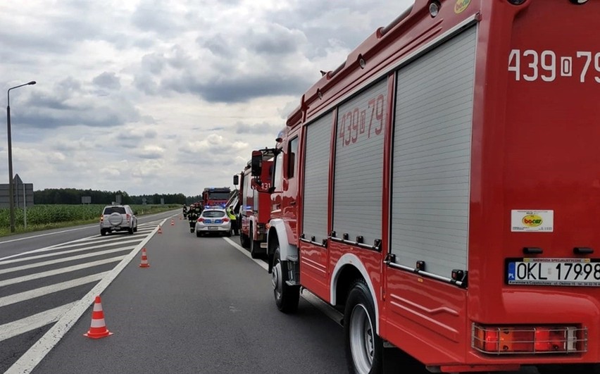 Piątkowe wypadki ciężarówek na obwodnicy Kluczborka