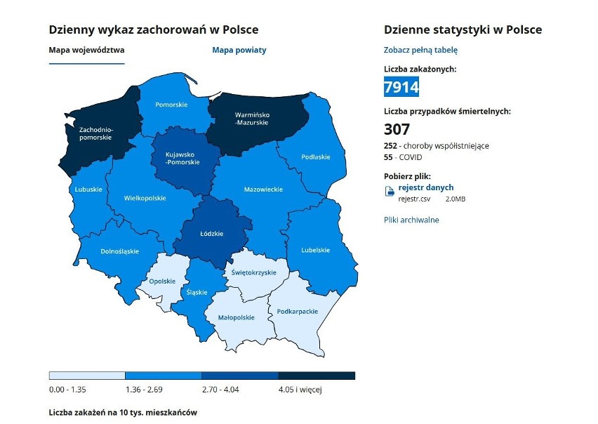 Koronawirus w woj. zachodniopomorskim - 29.12.2020