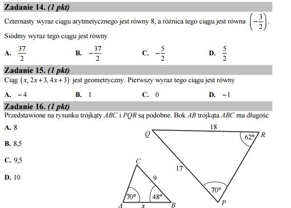 Stara matura 2016: Matematyka poziom podstawowy [ODPOWIEDZI, ARKUSZ CKE]