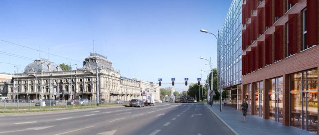 Część budynku zostanie przeszklona, by odbijał się w niej Pałac Poznańskiego.