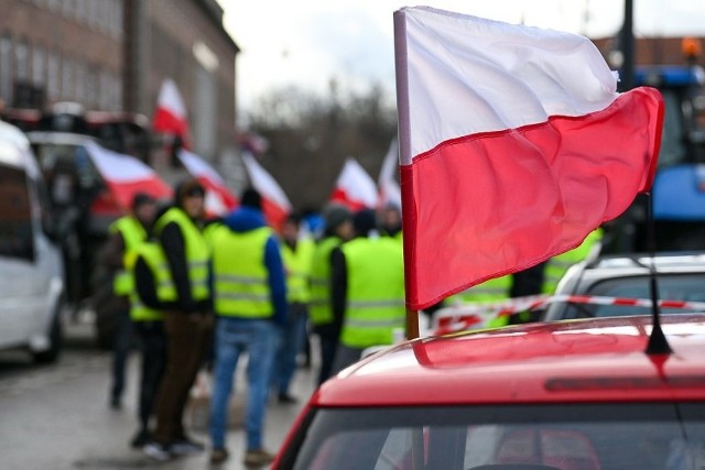 Protest rolników w Gdańsku we wtorek 20 lutego 2024 r.