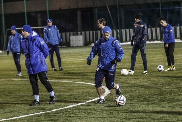 Pierwszy trening Stali Rzeszów w 2015.