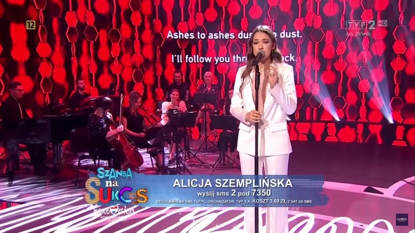 Alicja Szemplińska podczas występu w Szansie na sukces....