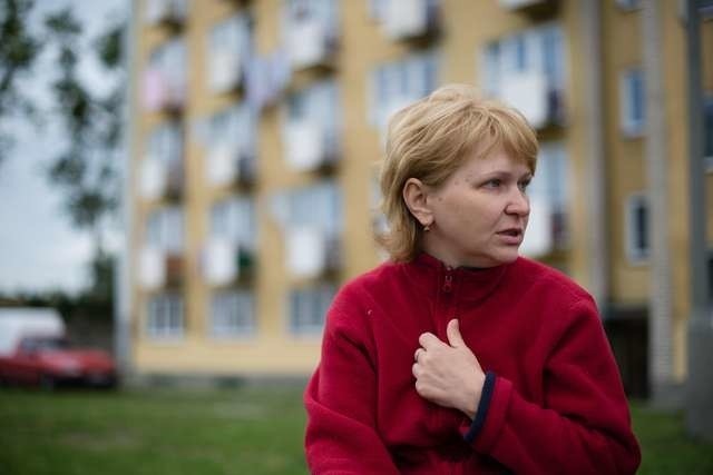 Ukrainka Olga wraz z rodziną uciekła z Ługańska. Mieszka w ośrodku