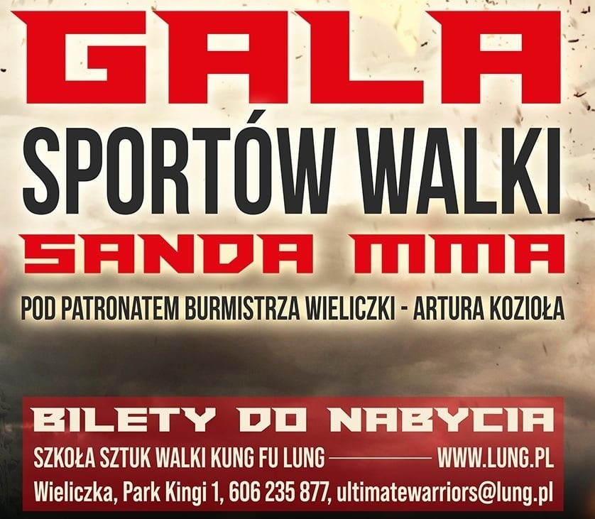 W sobotę w Wieliczce Gala Sportów Walki Ultimate Warriors Sanda/MMA. To pierwsza tego typu impreza w Polsce