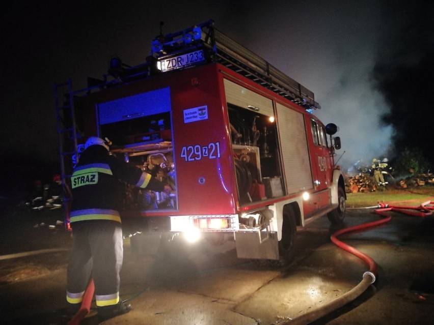 Do pożaru doszło w miejscowości Siemczyno koło Czaplinka....