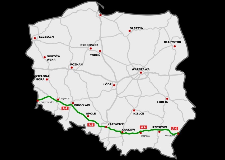 Autostrada A4 – najdłuższa autostrada w Polsce o długości...
