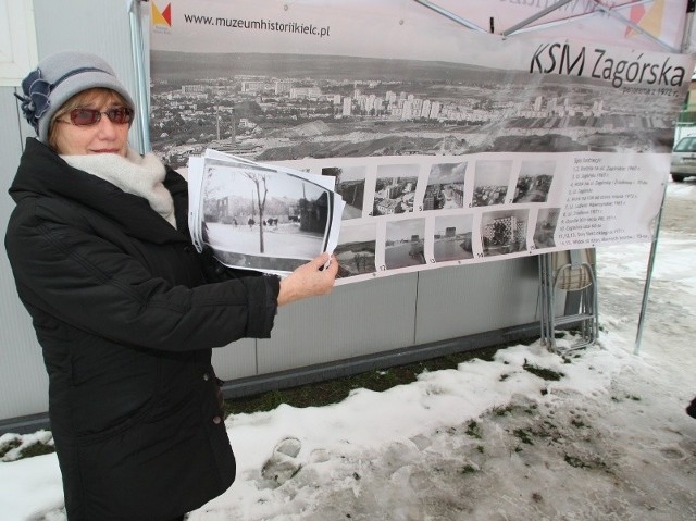 Pani Danuta Lewandowska na spotkanie przyniosła kopie zdjęć dzielnicy KSM zrobione w latach 60&#8217; i 70&#8217; przez swojego brata Jana Kraskę.