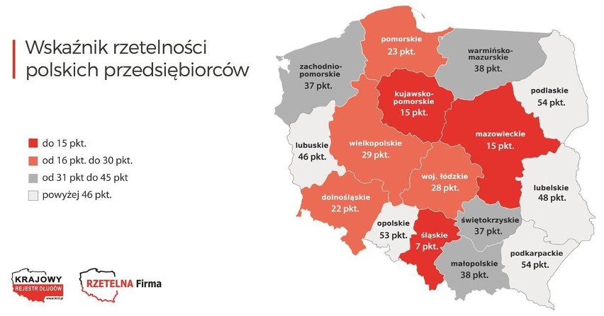Górny Śląsk jednym z liderów w rankingu nierzetelności pośród polskich przedsiębiorców