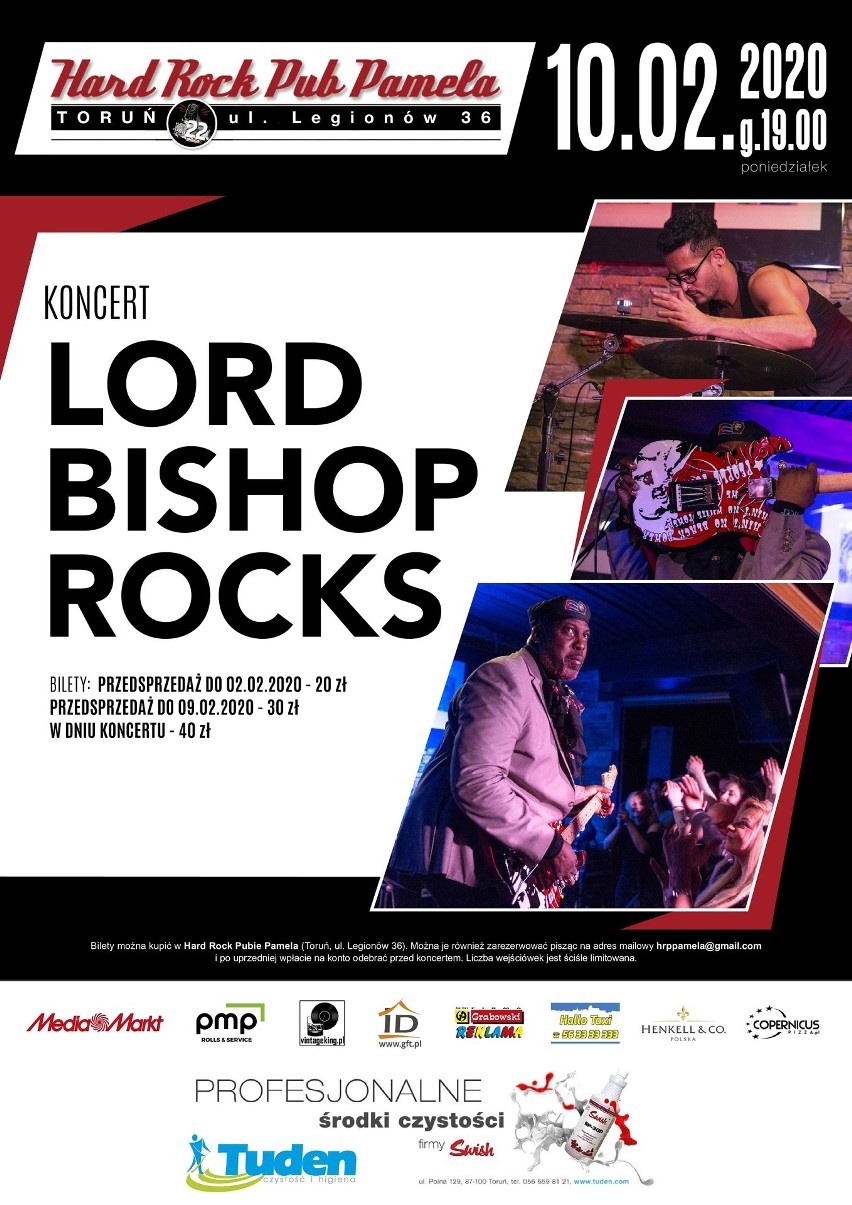 Zapowiedź koncertu Lord Bishop Rocks w Hard Rock Pubie Pamela 
